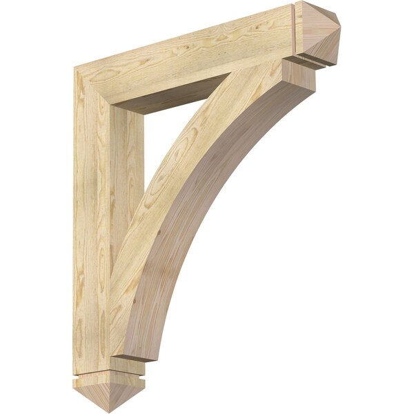 Ekena Millwork Thorton Arts & Crafts Rough Sawn Bracket, Douglas Fir, 6"W x 38"D x 42"H BKT06X38X42THR03RDF - main